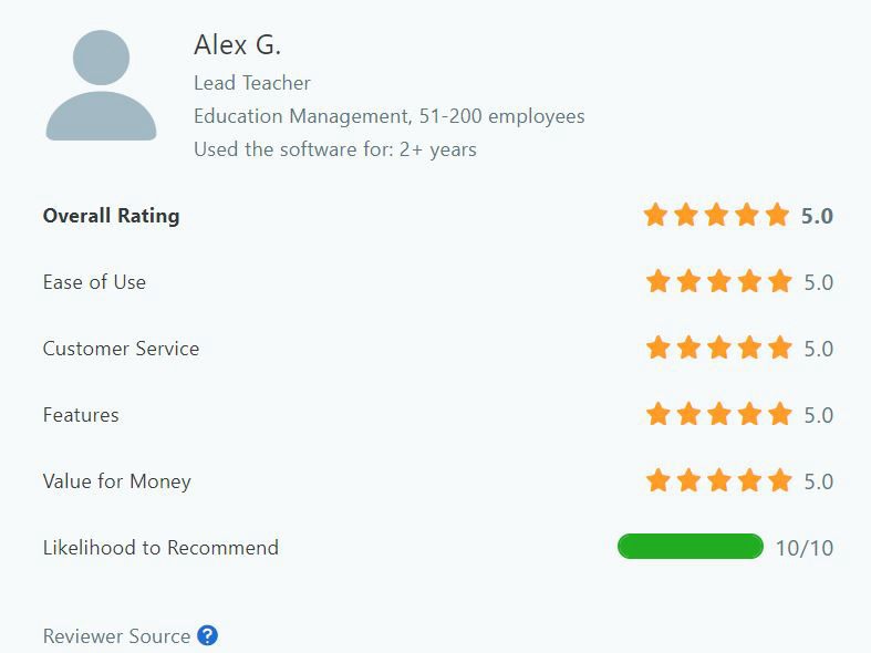 5 star review